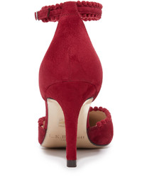 rote Wildleder Pumps von LK Bennett