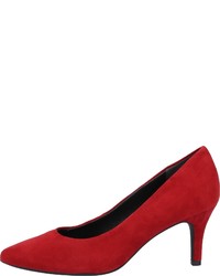 rote Wildleder Pumps von Marco Tozzi