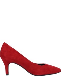 rote Wildleder Pumps von Marco Tozzi