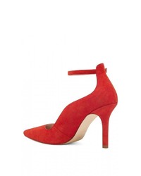 rote Wildleder Pumps von Nine West