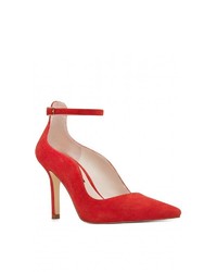 rote Wildleder Pumps von Nine West