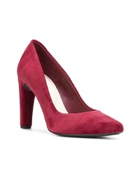 rote Wildleder Pumps von Del Carlo