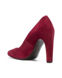 rote Wildleder Pumps von Del Carlo