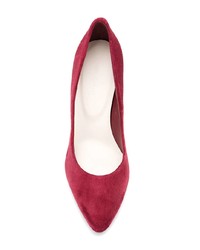 rote Wildleder Pumps von Del Carlo