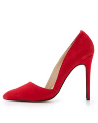 rote Wildleder Pumps von Matiko