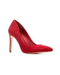 rote Wildleder Pumps von Sarah Chofakian