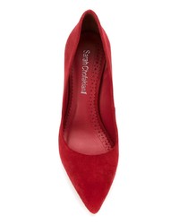 rote Wildleder Pumps von Sarah Chofakian