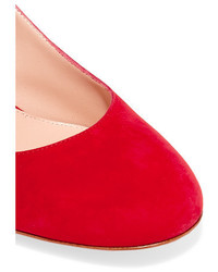 rote Wildleder Pumps von Gianvito Rossi