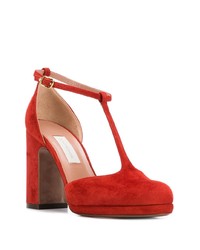 rote Wildleder Pumps von L'Autre Chose