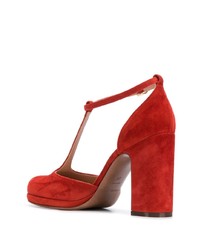 rote Wildleder Pumps von L'Autre Chose