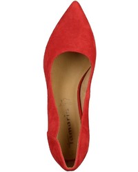 rote Wildleder Pumps von Tamaris