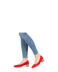 rote Wildleder Pumps von Tamaris