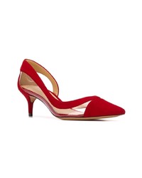 rote Wildleder Pumps von Alexandre Birman