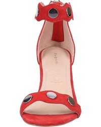 rote Wildleder Sandaletten von Bugatti