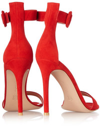 rote Wildleder Sandaletten von Gianvito Rossi