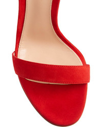 rote Wildleder Sandaletten von Gianvito Rossi