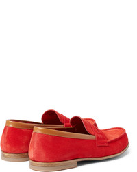 rote Wildleder Slipper