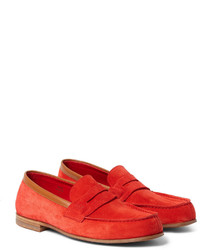 rote Wildleder Slipper