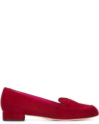 rote Wildleder Slipper