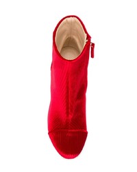 rote Wildleder Stiefeletten von Polly Plume