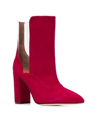 rote Wildleder Stiefeletten von Paris Texas