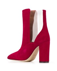 rote Wildleder Stiefeletten von Paris Texas