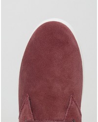 rote Wildleder Turnschuhe von Fred Perry