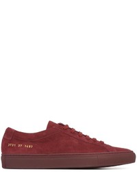 rote Wildleder Turnschuhe von Common Projects