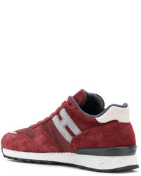 rote Wildleder Turnschuhe von Hogan