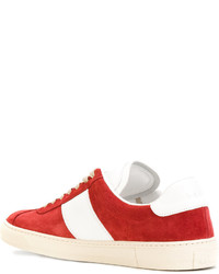 rote Wildleder Turnschuhe von Paul Smith