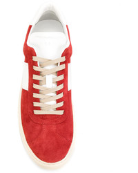 rote Wildleder Turnschuhe von Paul Smith