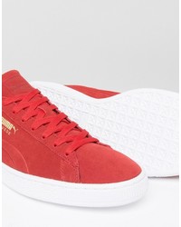 rote Wildleder Turnschuhe von Puma