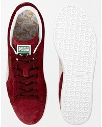 rote Wildleder Turnschuhe von Puma