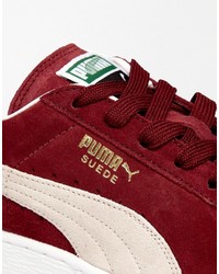 rote Wildleder Turnschuhe von Puma