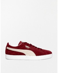 rote Wildleder Turnschuhe von Puma