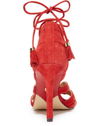 rote Wildledersandalen von MICHAEL Michael Kors