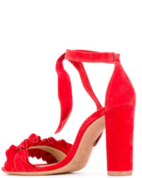 rote Wildledersandalen von Alexandre Birman