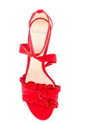 rote Wildledersandalen von Alexandre Birman