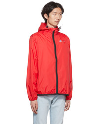 rote Windjacke von Comme Des Garcons Play