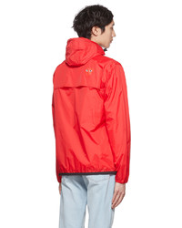 rote Windjacke von Comme Des Garcons Play