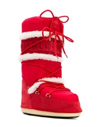 rote Winterschuhe von Yves Salomon