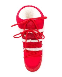 rote Winterschuhe von Yves Salomon