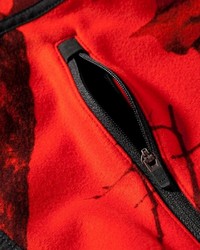 roter bedruckter Fleece-Pullover mit einem Reißverschluß von Härkila