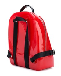 roter bedruckter Leder Rucksack von Furla