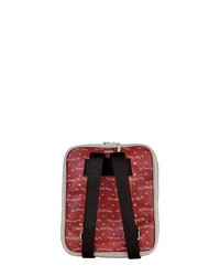 roter bedruckter Leder Rucksack von DOGO