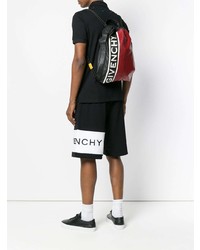 roter bedruckter Leder Rucksack von Givenchy