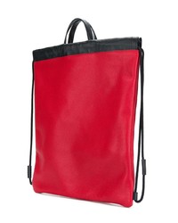 roter bedruckter Leder Rucksack von Gucci