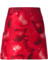 roter bedruckter Minirock von Valentino