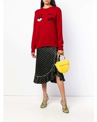 roter bedruckter Oversize Pullover von Chiara Ferragni