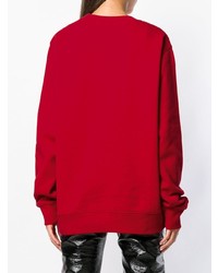 roter bedruckter Oversize Pullover von Amen